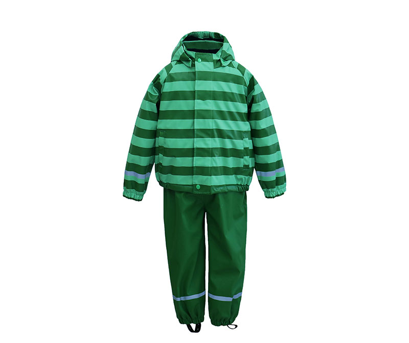 Strip Pinted PU Riansuit Children